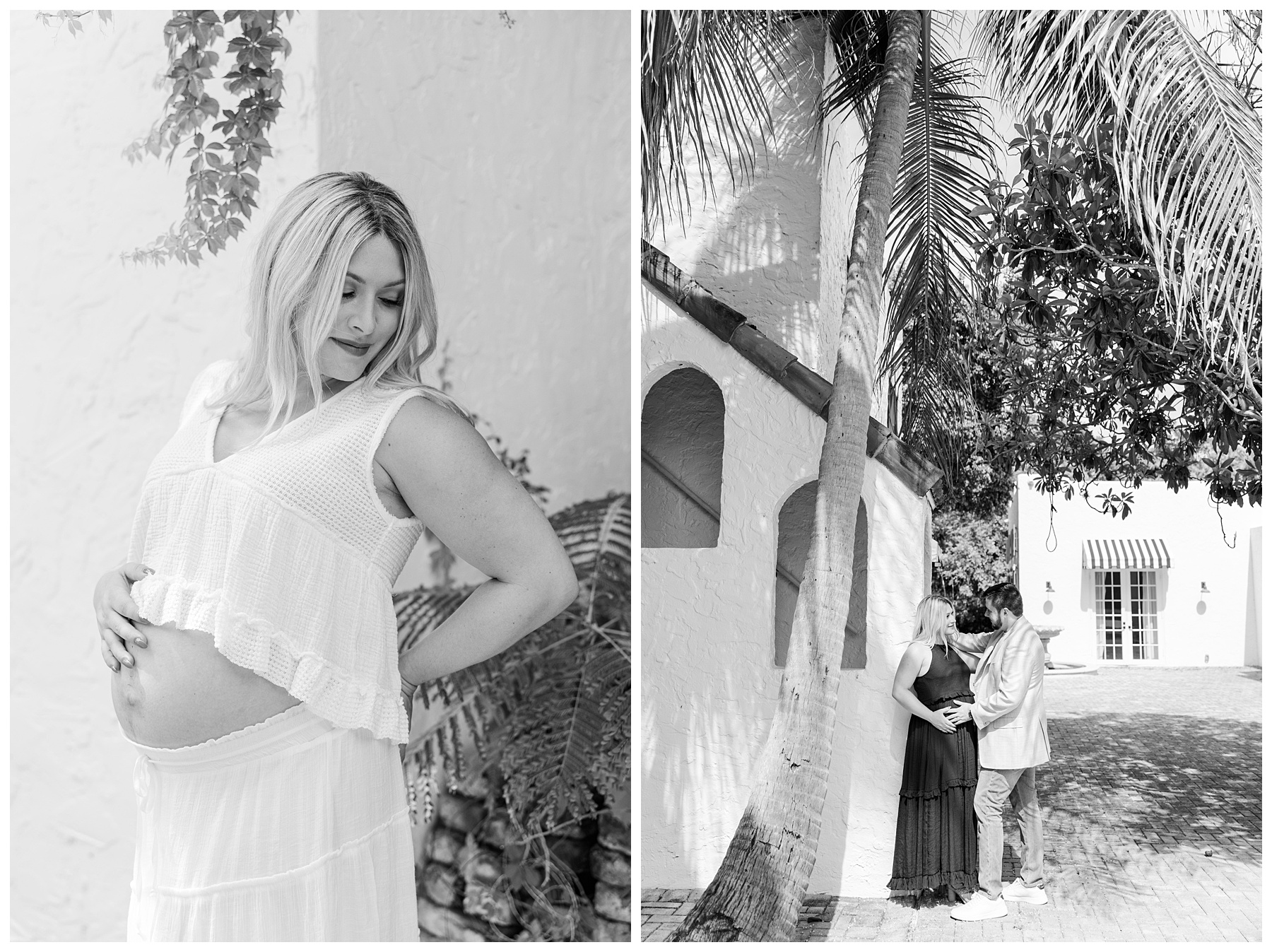 Hannah and Andrew pose   for their studio maternity photo shoot at The Rich Hippies House