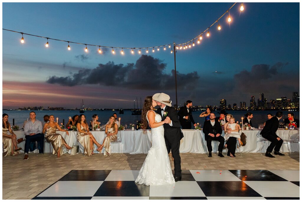 bride and groom dancing the night away at their Miami wedding