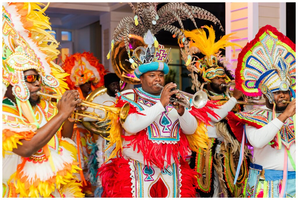 cultural fusion weddings - Junkanoo band in Bahamas