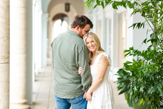 Palm Beach Island Engagement Photos in the wind