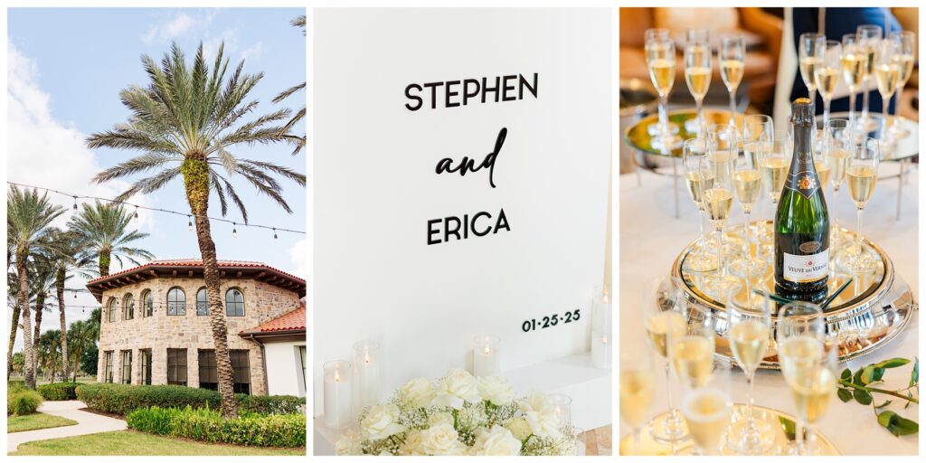 Erica and Stephen's wedding was filled with beautiful flowers and signage