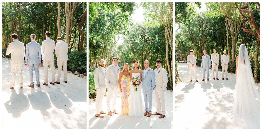 Florida Keys Wedding Venue Baker's Cay - Bride First Look with Family