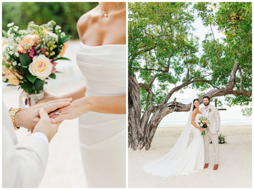 Bakers Cay Key Largo Bride and Groom just married portraits