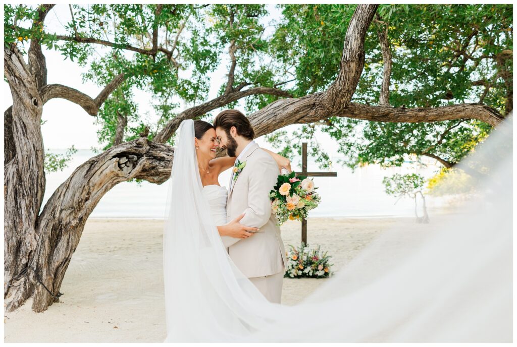 Bakers Cay Key Largo Bride and Groom just married portraits