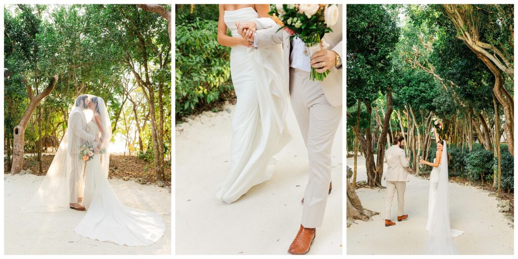 Bakers Cay Key Largo Bride and Groom just married portraits