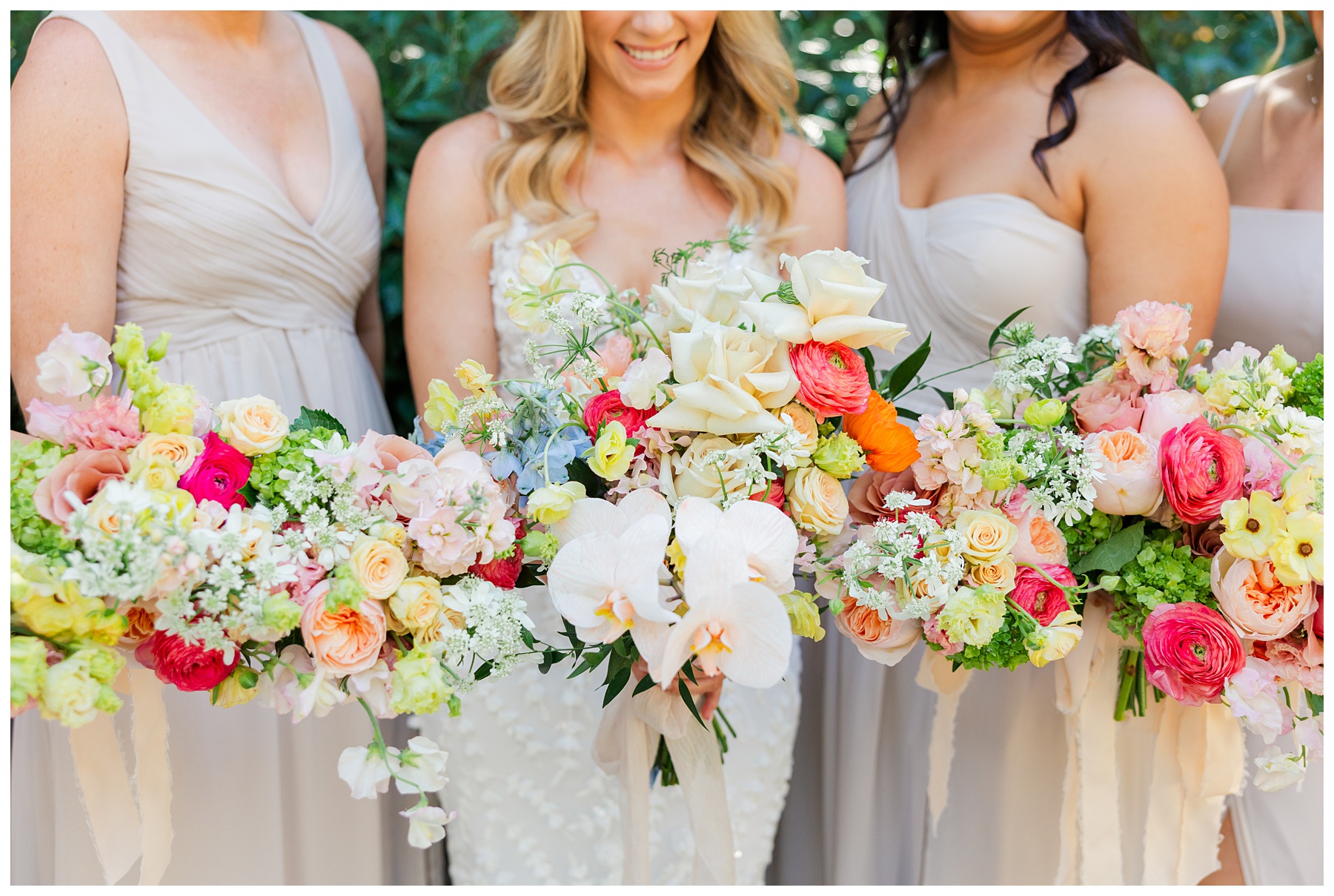 A Playa Largo Wedding Vibrant Garden Flowers