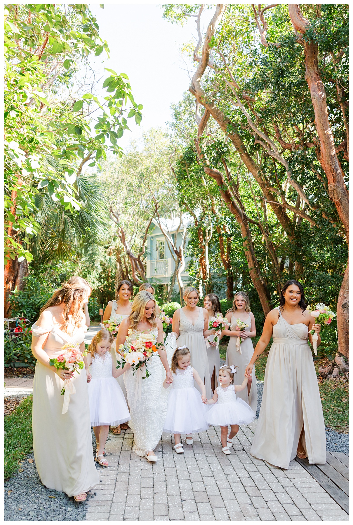 A Playa Largo Wedding bridal party