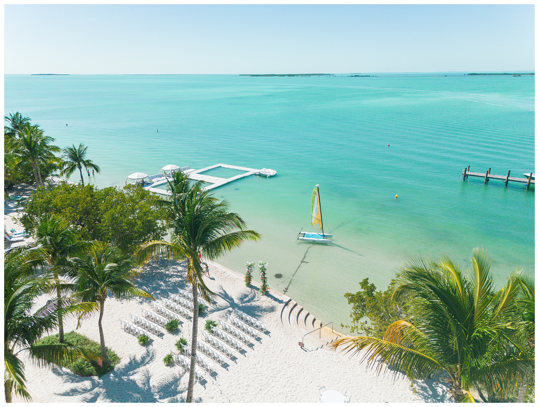 Playa Largo Wedding Ceremony Drone Shot