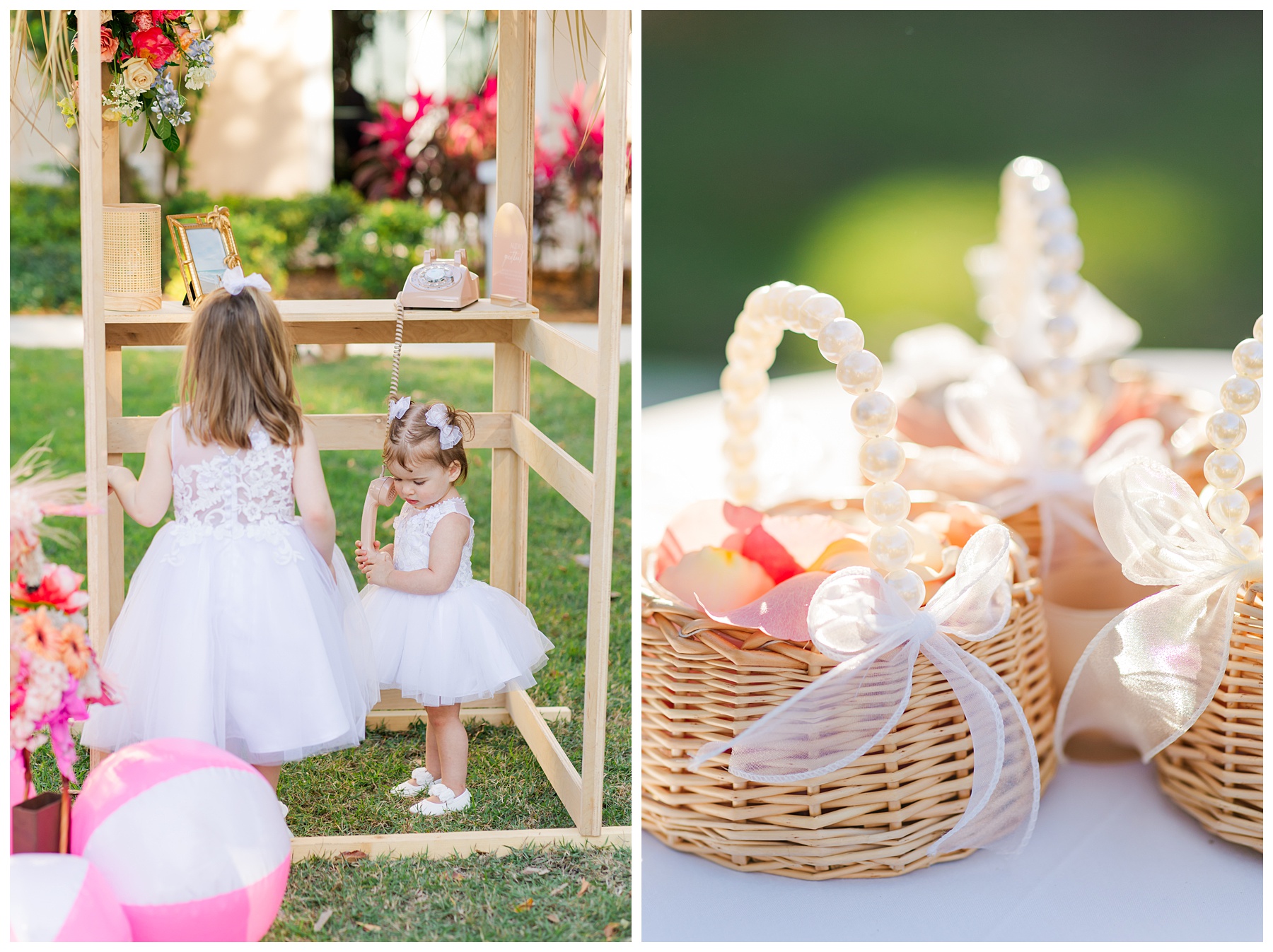 Playa Largo Wedding Flower girls before the ceremony
