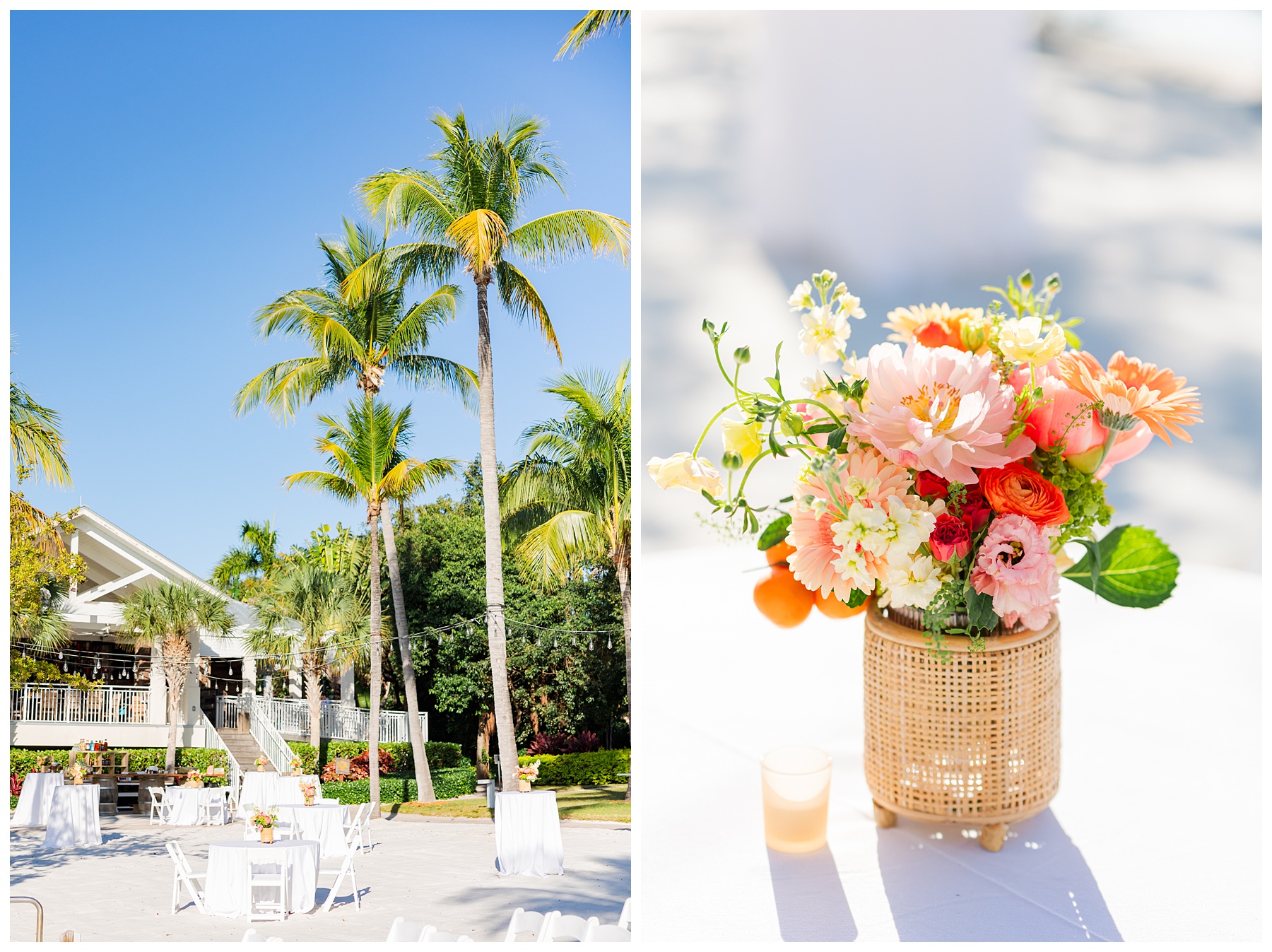 Playa Largo Wedding Cocktail Hour Decor