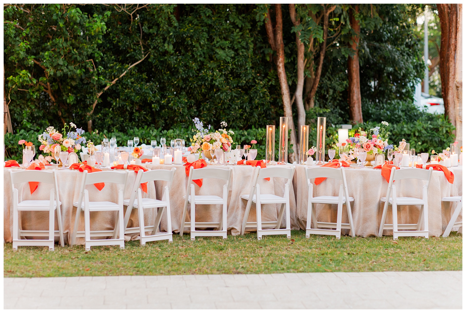Playa Largo Wedding Reception Table Decor and Floral Details
