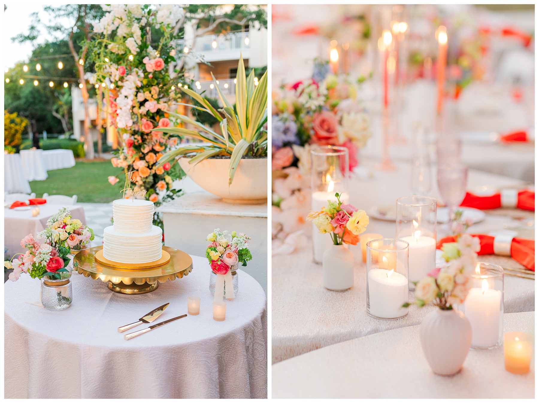 Playa Largo Wedding Reception Decor and Floral Details