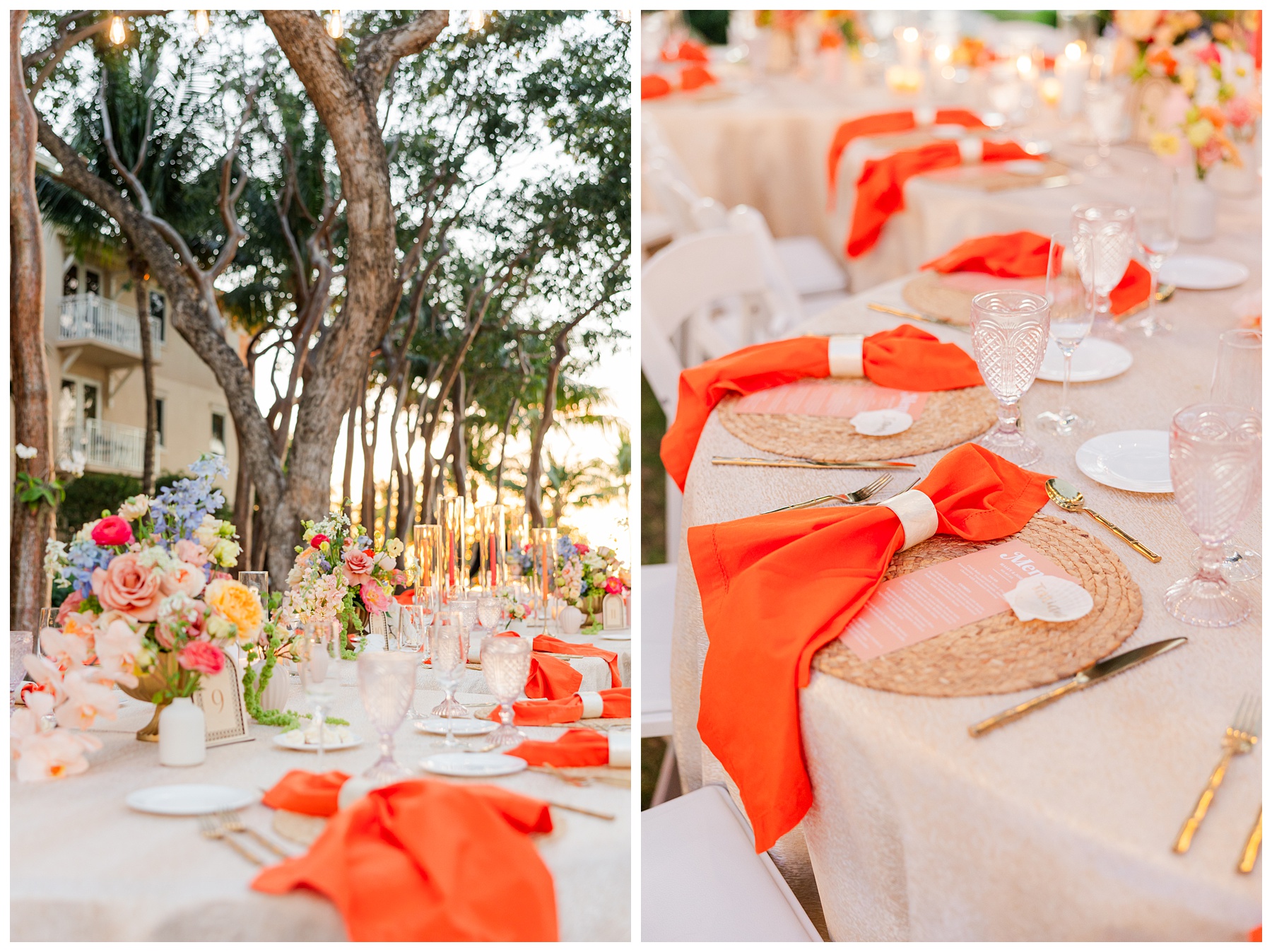Playa Largo Wedding Reception Decor and Floral Details