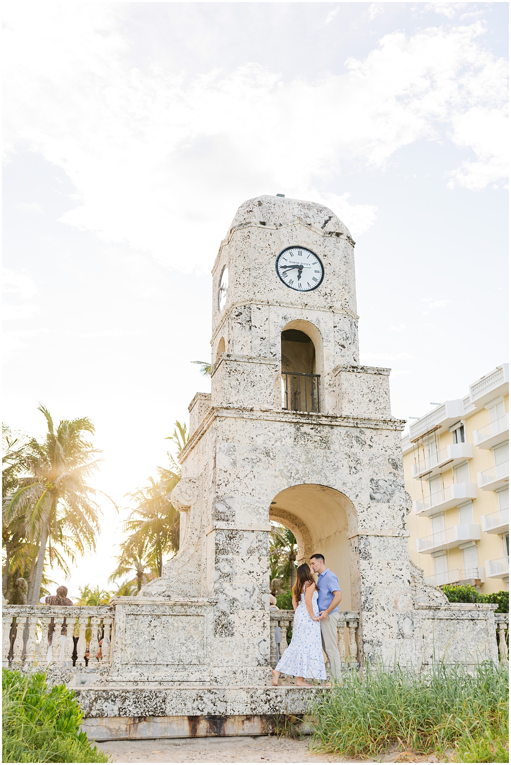 Worth avenue clock tower engagement photos