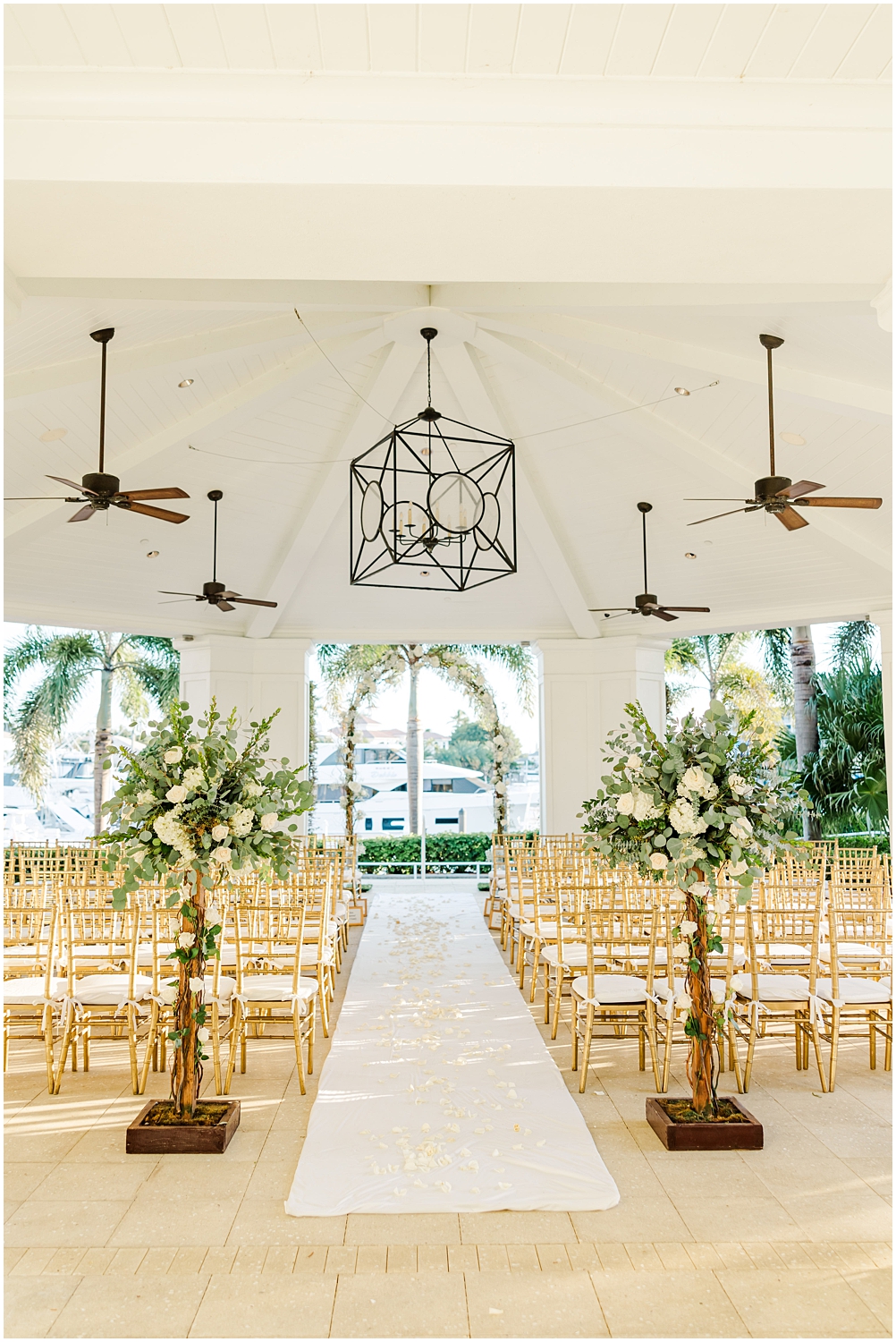 Ceremony set up at Royal Palm Yacht Club