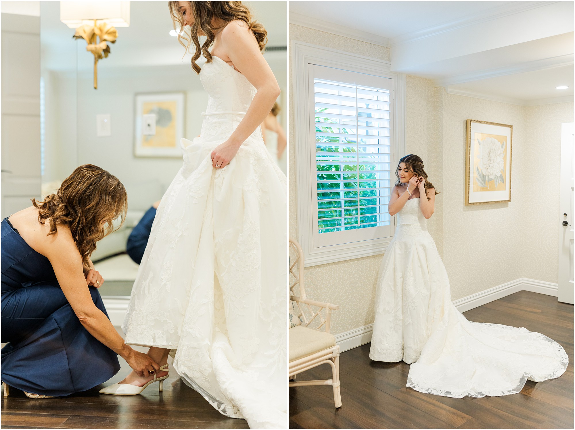 bride getting ready at Pelican Club Jupiter