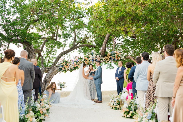 Wedding ceremony at Baker's Cay