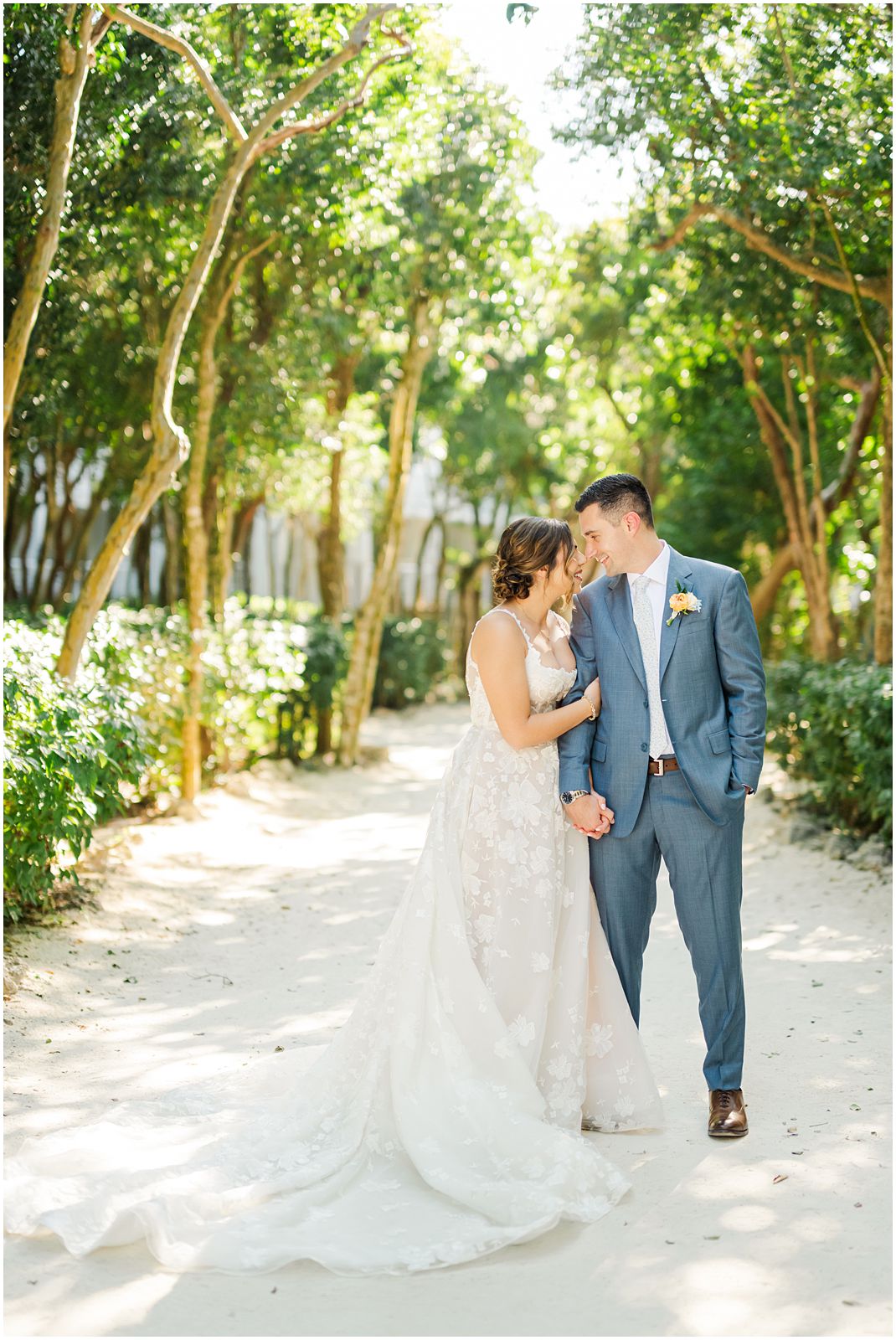 Key Largo Wedding Photographer captures bride and groom portraits in the mangroves of Key Largo