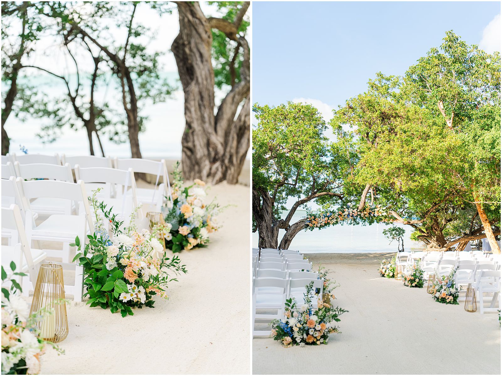 ceremony details at Baker's Cay wedding