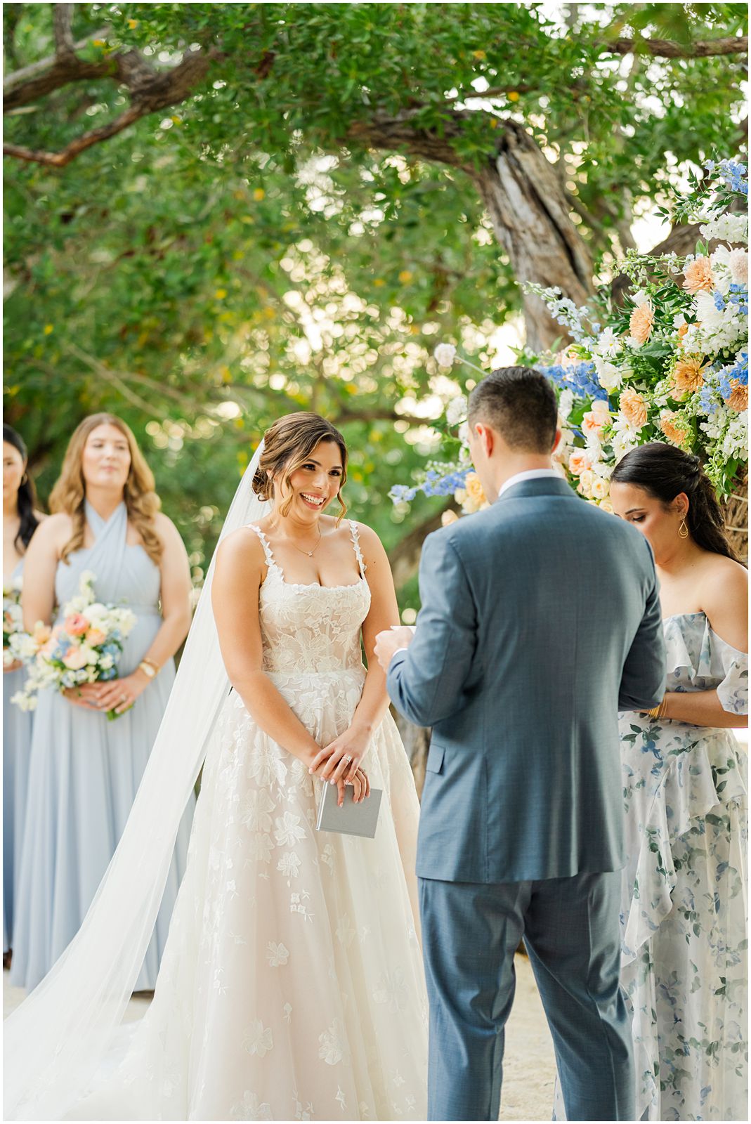 Key Largo Wedding Photographer captures a Baker's Cay wedding ceremony under the mangroves
