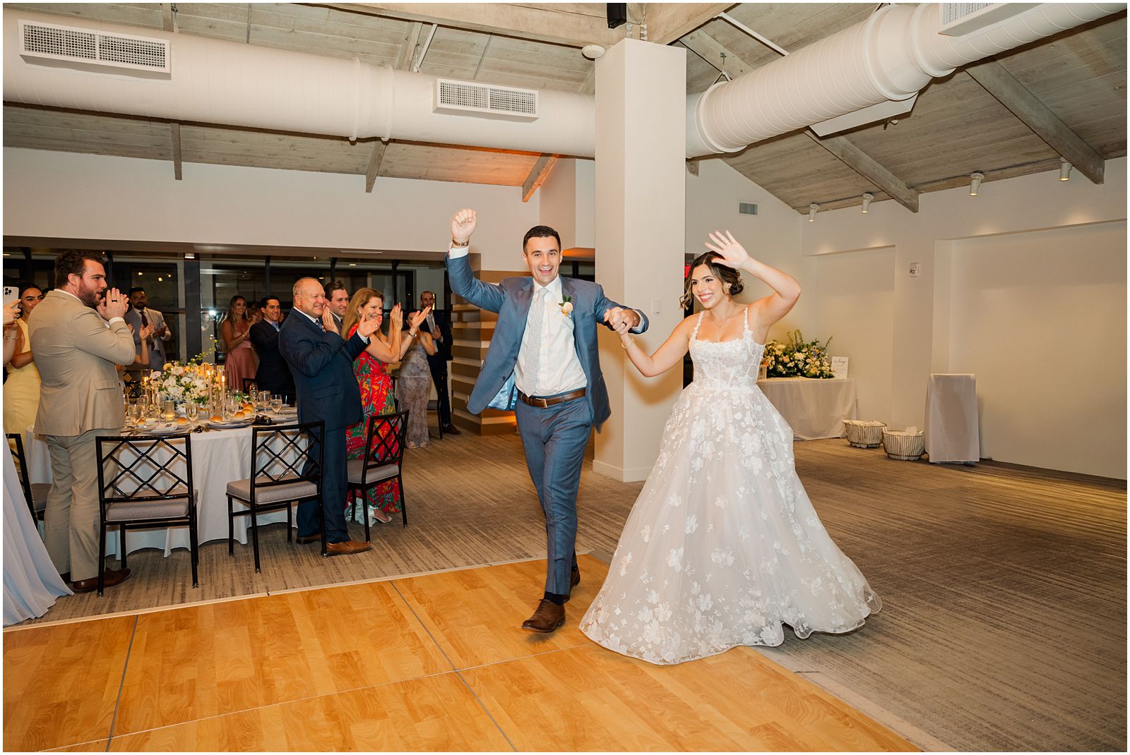 bride and groom grand entrance